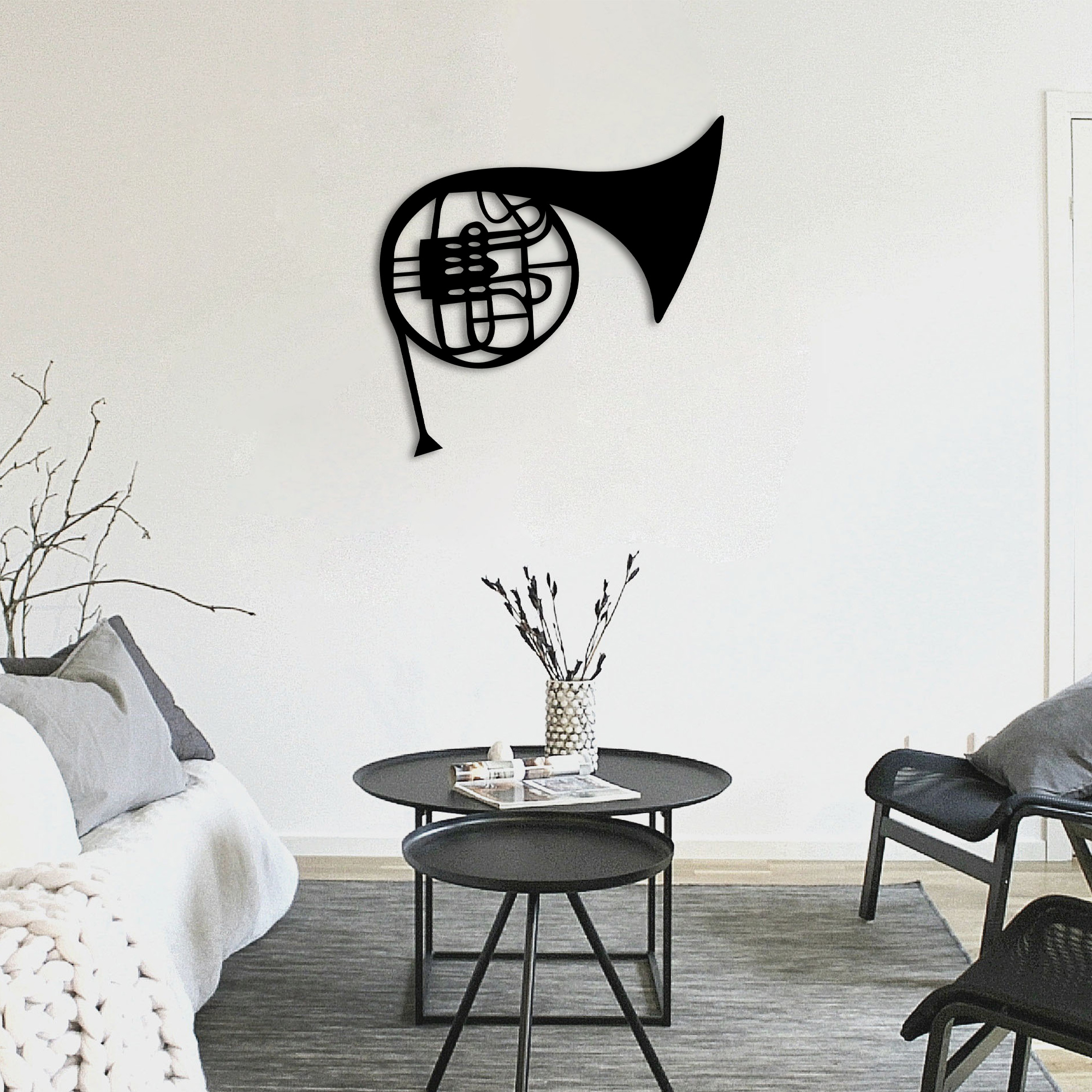 French Horn  – Metal Wall Art