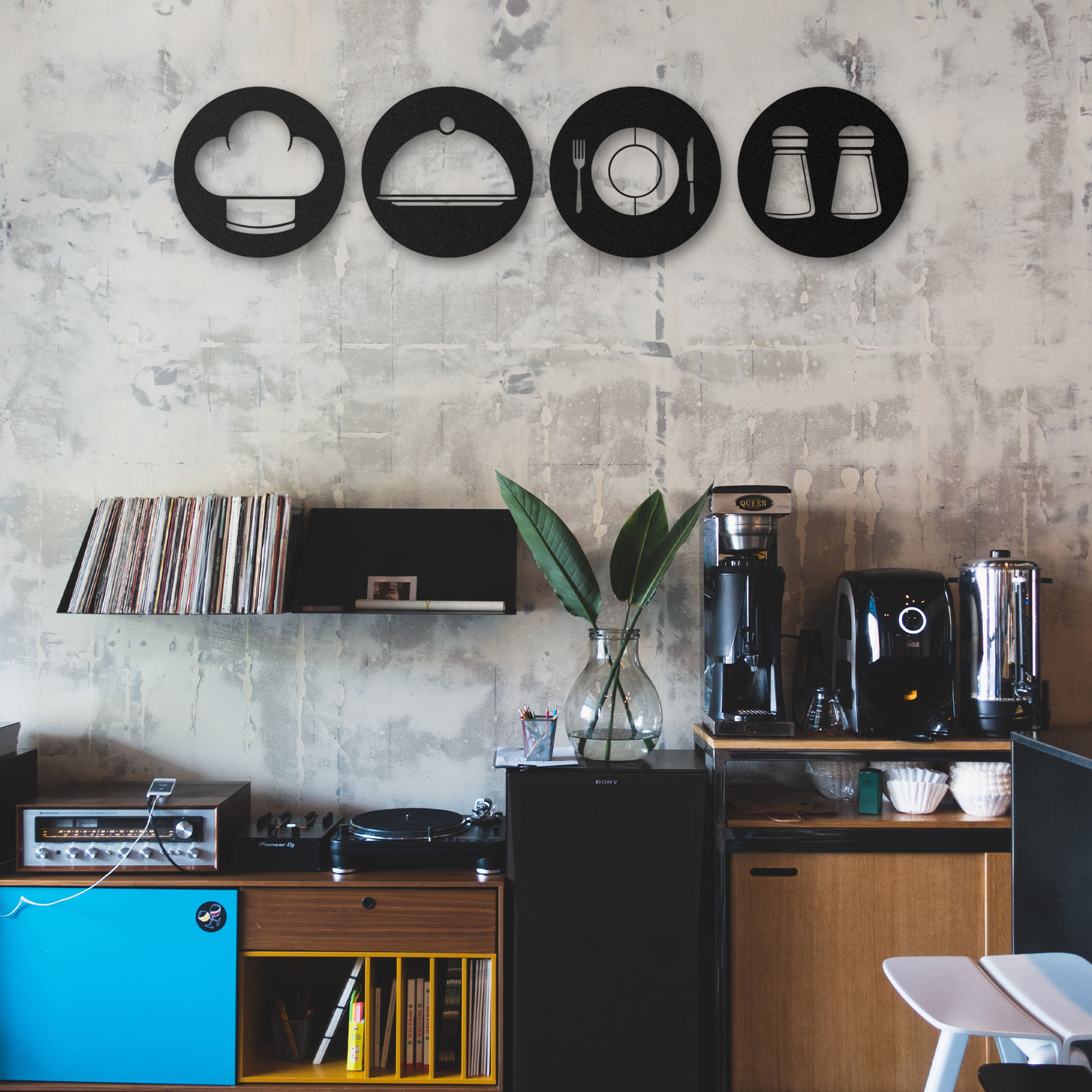 Kitchen Symbols  – Metal Wall Art Set