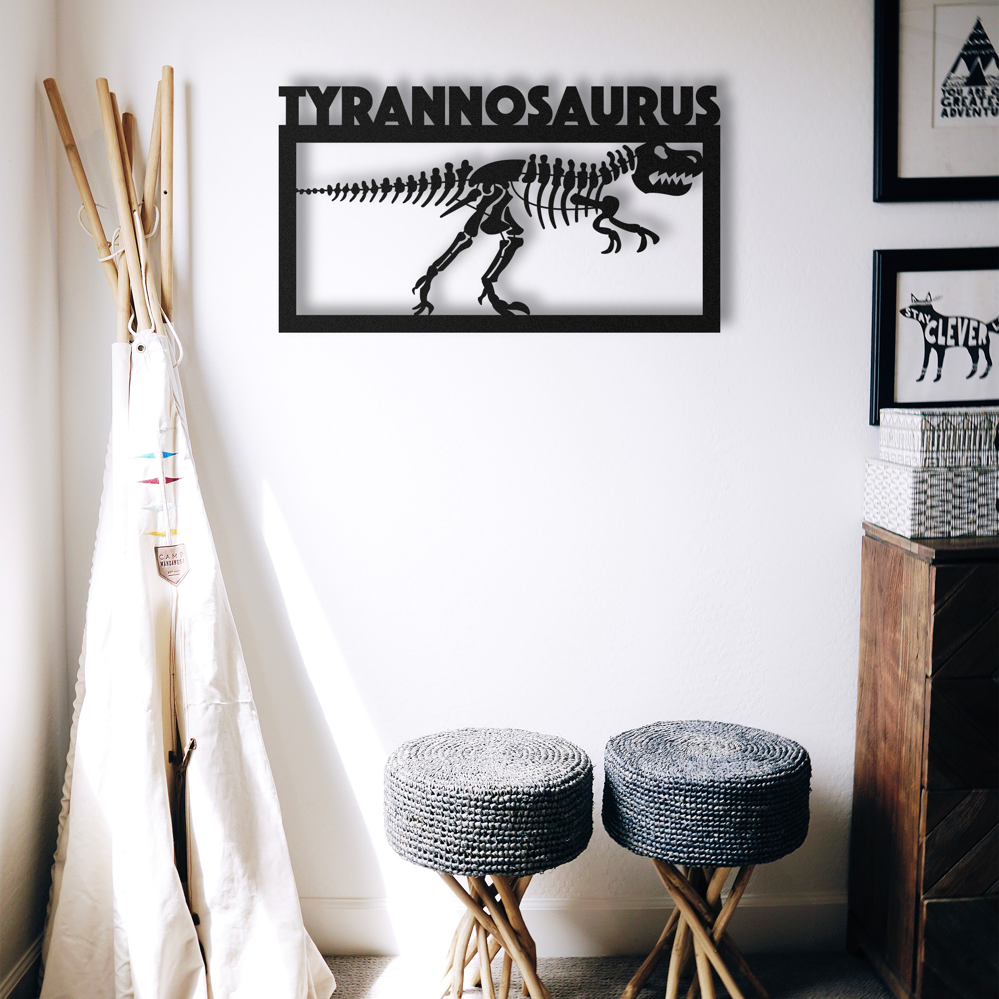 Tyrannosaurus Fossil  – Metal Wall Art